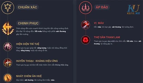 Bảng ngọc Ryze Chuẩn xác - Áp đảo