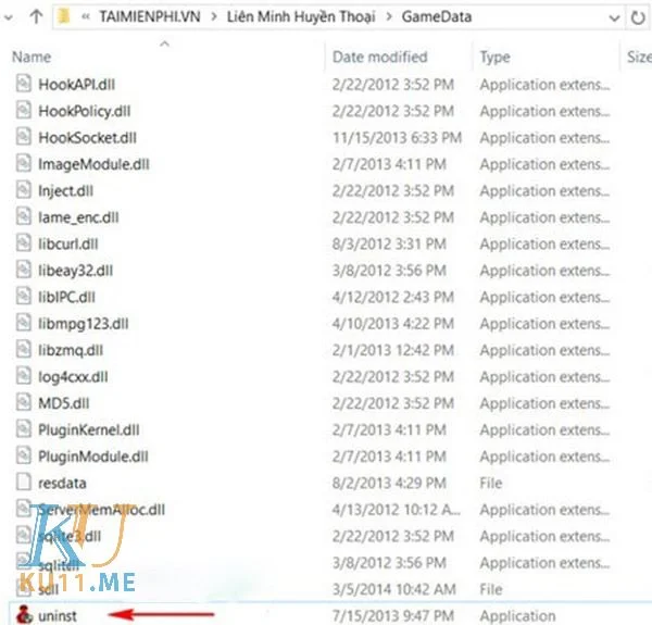 Cách gỡ bỏ thông qua file game trong máy