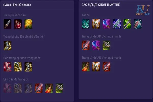 Cách lên đồ cho Yasuo