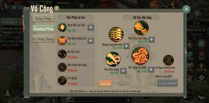 Cách tăng điểm phái Cái Bang Võ lâm truyền kỳ 1 mobile 2021 2 Giới thiệu kỹ năng Cái Bang Chưởng Pháp