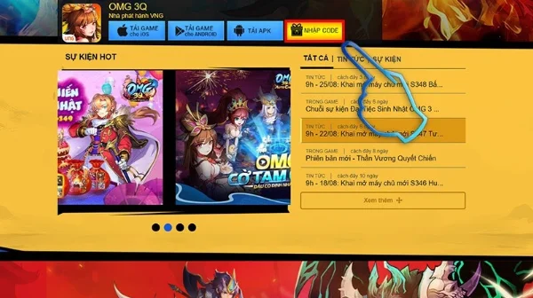 Tổng hợp Code OMG 3Q update mới nhất tháng này 3 step 1