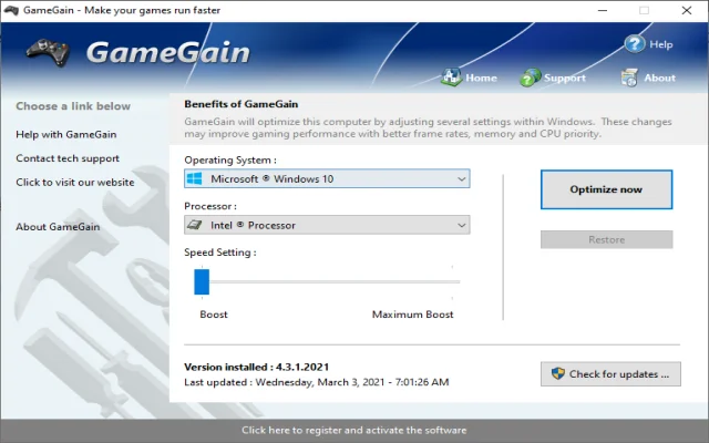 Game gain giúp tăng hiệu suất của máy tính khi chơi game