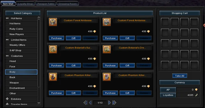 Aura kingdom shop