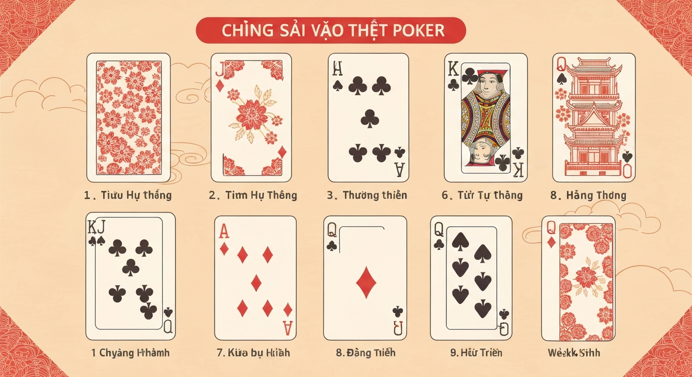 Các Bộ Bài Poker: Xếp hạng từ cao đến thấp